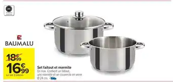 Carrefour Set faitout et marmite offre
