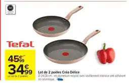 Carrefour Lot de 2 poêles Créa Délice offre