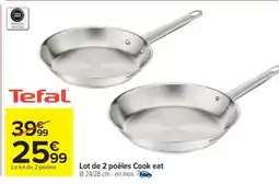 Carrefour Lot de 2 poêles Cook eat offre