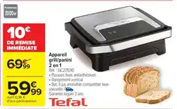 Carrefour Appareil grill/panini 2 en 1 offre