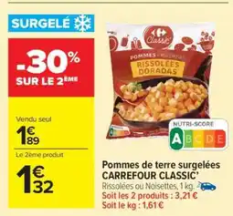 Carrefour Market Pommes de terre surgelées CARREFOUR CLASSIC’ offre