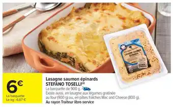 Carrefour Market Lasagne saumon épinards offre