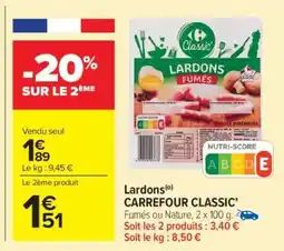 Carrefour Market Lardons Carrefour Classic offre