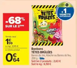 Carrefour Market BONBONS TÊTES BRÛLÉES offre