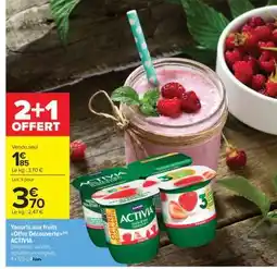 Carrefour Market Yaourts aux fruits Offre Découverte ACTIVIA offre