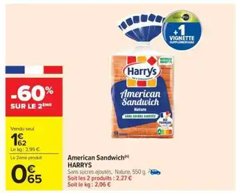 Carrefour Market American Sandwich offre