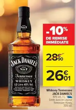 Carrefour Market Whiskey Tennessee JACK DANIEL'S offre