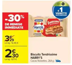 Carrefour Market Biscuits Tendrissime HARRY’S offre