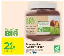 Carrefour Market Pâte à tartiner CARREFOUR BIO offre