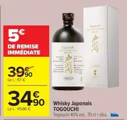 Carrefour Market Whisky japonais TOGOUCHI offre