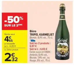 Carrefour Market Bière Tripel Karmeliet offre