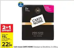 Carrefour Café Moulu Carte Noire offre