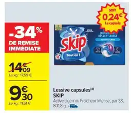 Carrefour Market LESSIVE CAPSULES SKIP offre
