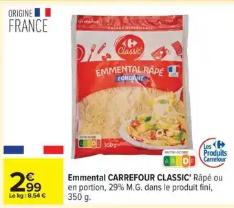 Carrefour Emmental CARREFOUR CLASSIC' offre