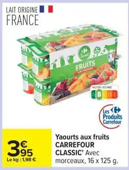 Carrefour Yaourts aux fruits CARREFOUR CLASSIC' offre