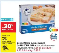 Carrefour Colin d'Alaska cuisiné surgelé CARREFOUR EXTRA offre