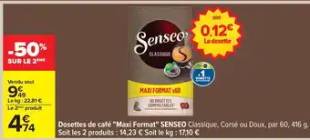 Carrefour Dosettes de café Maxi Format SENSEO offre