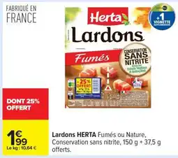 Carrefour Lardons Herta offre