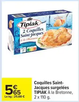 Carrefour Coquilles Saint-Jacques surgelées offre