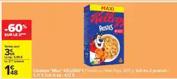 Carrefour Céréales Maxi KELLOGG'S Frosties ou Miel pops offre