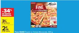 Carrefour Pizza MARIE Royale ou Tomate Mozzarella offre