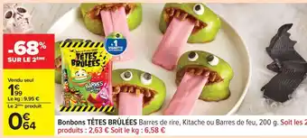 Carrefour BONBONS TÊTES BRÛLÉES offre