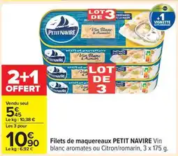 Carrefour Filets de Maquereaux 'Petit Navire' offre
