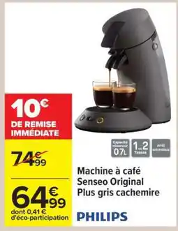 Carrefour Machine à café Senseo Original Plus gris cachemire offre
