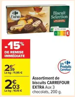 Carrefour Assortiment de biscuits CARREFOUR EXTRA offre