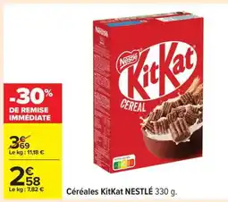 Carrefour Céréales KitKat NESTLÉ 330 g offre
