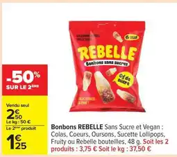 Carrefour Bonbons REBELLE offre