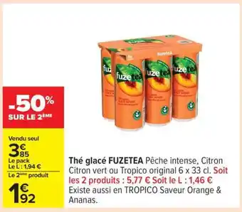 Carrefour THÉ GLACÉ “FUZETEA” offre