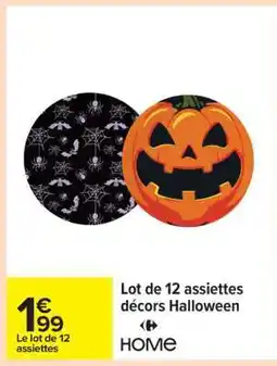 Carrefour Lot de 12 assiettes décors Halloween offre