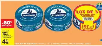 Carrefour Thon MSC PETIT NAVIRE offre