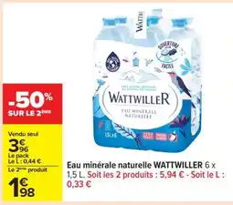 Carrefour Eau Minérale Naturelle Wattwiller offre