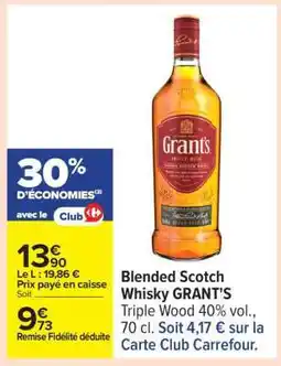 Carrefour Blended Scotch Whisky Grant's offre
