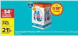 Carrefour Lessive liquide Pack éco SKIP offre