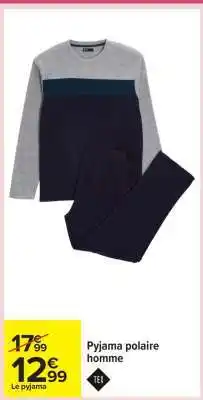 Carrefour Pyjama polaire homme offre