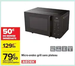 Carrefour Micro-ondes grill sans plateau offre