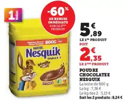 Hyper U NESTLE Nesquik poudre chocolatee offre