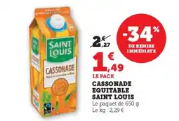 Hyper U SAINT LOUIS Cassonade equitable offre