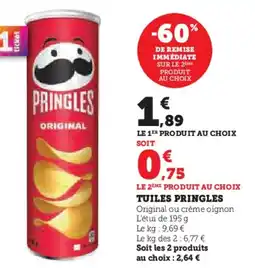 Hyper U PRINGLES Tuiles offre