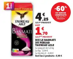 Hyper U TAUREAU AILE Riz le basmati du penjab offre