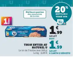 Hyper U U Thon entier au naturel offre