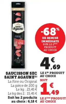 Hyper U SAINT AGAUNE Saucisson sec offre