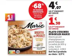 Hyper U MARIE Plats cuisines surgeles au poulet offre