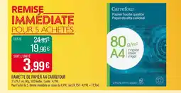 Match Carrefour Ramette de papier A4 offre