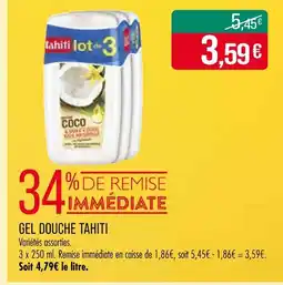 Match Tahiti Gel Douche Coco offre