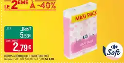 Match Carrefour Soft Cotons à démaquiller offre