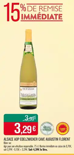 Match Cave Augustin Florent Alsace AOP Edelzwicker offre